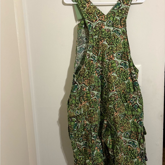 Green Patterned Overalls - Picture 8 of 9
